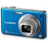 PANASONIC Lumix  DMC-FS30 Blau + Kompaktes Lederetui 11 x 3,5 x 8 cm + SDHC-Speicherkarte 8 GB