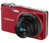 SAMSUNG PL200 - Digitalkamera - Kompaktkamera - 14.2 Mpix - optischer Zoom: 7 x - unterstützter Speicher: SD, SDHC-Speicherkarte - Rot + Tasche Compact 11 X 3.5 X 8 CM Schwarz + SDHC-Speicherkarte 4 GB