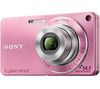 SONY Cyber-shot  DSC-W350 rosa + Etui TNB Schwarz-Pink