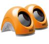SWEEX Lautsprecher Notebook Speaker Set SP133 - Sunset Orange + .Audio Switcher Headset-Umschalter + Nachfüllpack mit 100 Feuchttüchern