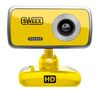 SWEEX Webcam WC064 Citrine Yellow + Box mit 20 Reinigungstüchern für TFT-Bildschirm