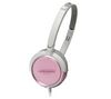 AUDIO-TECHNICA Kopfhörer ATH-FC700 - pink + Audio-Adapter - Klinken-Doppelstecker - 1 x 3,5 mm Stecker auf 2 x 3,5 mm Buchse