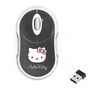 BLUESTORK Drahtlose Maus Bumpy Hello Kitty - grau + USB-Hub 4 Ports UH-10 + Spender EKNLINMULT mit 100 Feuchttüchern + Mauspad Jersey Cloth - silber
