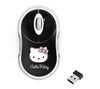 BLUESTORK Drahtlose Maus Bumpy Hello Kitty - schwarz + USB 2.0-4 Port Hub + Spender EKNLINMULT mit 100 Feuchttüchern