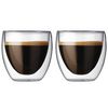 BODUM 2er Set Espressogläser PAVINA 4557-10 + Tasse Canteen - 2er Set - 10108-278 - Weiß/Violett
