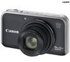CANON PowerShot  SX210 IS schwarz + Kompaktes Lederetui 11 x 3,5 x 8 cm + SDHC-Speicherkarte 16 GB