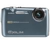 CASIO Exilim  EX-FS10 blau + Ultrakompakte PIX-Ledertasche + Speicherkarte SDHC Ultra 8 GB