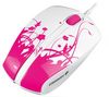 CHERRY Maus Lady - Weiß-Pink  + USB 2.0-7 Ports-Hub + Spender EKNLINMULT mit 100 Feuchttüchern