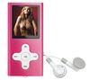 MP3-Player MP206 Radio 4 GB - pink + USB-Ladegerät - weiß + Ohrhörer Gelly weiß + Lautsprecher- und Kopfhörer-Splitter