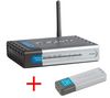 Set WiFi 54 MB - Router DI-524UP + USB 2.0 Stick DWL-G122 + RJ-45 Kabel männlich/ männlich - 10 m, weiß (CNP5WS0aed10M)