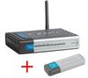 D-LINK Set WiFi 54 MB - Router DI-524UP + USB 2.0 Stick DWL-G122 + Hub USB Plus 4 Ports USB 2.0 Mac/PC - braun