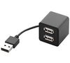 ELECOM USB 2.0-Hub Würfel 4 Ports - passiv - schwarz
