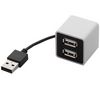 ELECOM USB 2.0 Hub - würfelförmig - 4 Ports - passiv - Weiß