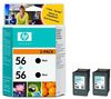HP 2er Pack Tintenpatronen No 56 Schwarz + USB-Kabel A männlich / B männlich 1,80m