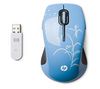 HP Maus Wireless Comfort Mobile Mouse NP141AA - Wasserlilie + Hub 2-en-1 7 Ports USB 2.0 + Spender EKNLINMULT mit 100 Feuchttüchern