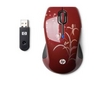 HP Maus Wireless Comfort Mobile Mouse NP143AA - Orchidee + USB 2.0-4 Port Hub + Spender EKNLINMULT mit 100 Feuchttüchern