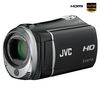 JVC Camcorder GZ-HM330 - black + Akku BN-VG114 + SDHC-Speicherkarte 8 GB + Câble HDMi mâle/mini mâle plaqué or (1,5m)
