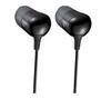 JVC Ohrhörer Marshmallow HA-FX35 Schwarz + Audio-Adapter - Klinken-Doppelstecker - 1 x 3,5 mm Stecker auf 2 x 3,5 mm Buchse