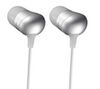 Ohrhörer Marshmallow HA-FX35 Silber + Audio-Adapter - Klinken-Doppelstecker - 1 x 3,5 mm Stecker auf 2 x 3,5 mm Buchse