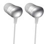 JVC Ohrhörer Marshmallow HA-FX35 Silber + Audio-Adapter - Klinken-Doppelstecker - 1 x 3,5 mm Stecker auf 2 x 3,5 mm Buchse