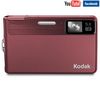 KODAK EasyShare  M590 - Rot + Kompaktes Lederetui 11 x 3,5 x 8 cm + Speicherkarte Micro SD HC 4 GB + SD-Adapter + Speicherkartenleser 1000 in 1 USB 2.0
