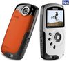 Wasserfester Mini-Camcorder Playsport - Orange + SDHC-Speicherkarte 4 GB + USB-Netztteil Black Velvet