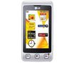LG KP500 cookie white silver + Speicherkarte Micro SD HC 4 GB + SD-Adapter
