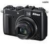 NIKON Coolpix   P7000 - Digitalkamera - Prosumer - 10.1 Mpix - optischer Zoom: 7.1 x - unterstützter Speicher: SD, SDXC, SDHC - Schwarz + Etui Pix Medium + Schwarze Tasche + SDHC-Speicherkarte 16 GB
