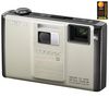 NIKON Coolpix  S1000pj Warm silver + Kompaktes Lederetui 11 x 3,5 x 8 cm + SDHC-Speicherkarte 8 GB