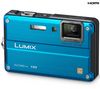 Lumix  DMC-FT2 blau + Kompaktes Lederetui 11 x 3,5 x 8 cm + SDHC-Speicherkarte 16 GB  + Akku DMW-BCF10 + Speicherkartenleser 1000 in 1 USB 2.0
