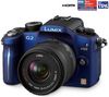 PANASONIC Lumix DMC-G2K Blau + Objektiv 14-42 mm + Kameratasche für Bridgekameras 13 X 11 X 10 CM + SDHC-Speicherkarte Premium 32 GB 60x + Lithium-Ionen-Akku DMW-BLB13E + Stativ PANORAMIC