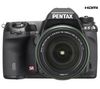 PENTAX K-5 - Digitalkamera - SLR - 16.28 Mpix - -DA 18-135mm WR lens - optischer Zoom: 7.5 x - unterstützter Speicher: SD, SDHC + Rucksack Expert Shot Digital - Schwarz/Orange + SDHC-Speicherkarte 16 GB  + Leichtes Stativ Trepix