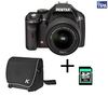 PENTAX K-x schwarz + Objektiv DAL 18-55 mm f/3,5-5,6 AL + Tasche 50250 + SDHC-Karte 4 GB