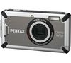 PENTAX Optio  W80 anthrazit + Kompaktes Lederetui 11 x 3,5 x 8 cm + SDHC-Speicherkarte 8 GB + Lithium-Akku D-Li78