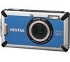 PENTAX Optio  W80 blau + Lederetui Pix - blau + SDHC-Speicherkarte 8 GB