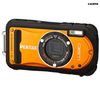 PENTAX Optio  W90 Metallic-Orange + Kompaktes Lederetui 11 x 3,5 x 8 cm + SDHC-Speicherkarte 16 GB  + Akku D-LI88 + Speicherkartenleser 1000 in 1 USB 2.0