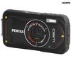 PENTAX Optio  W90 schwarz + Kompaktes Lederetui 11 x 3,5 x 8 cm + SDHC-Speicherkarte 16 GB  + Akku D-LI88 + Speicherkartenleser 1000 in 1 USB 2.0