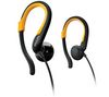 PHILIPS Ohrhörer SHS4800/10 - schwarz/gelb + Audio-Adapter - Klinken-Doppelstecker - 1 x 3,5 mm Stecker auf 2 x 3,5 mm Buchse