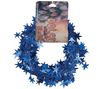 PIXMANIA Girlande mit glänzenden Sternen - feuerbeständig - blau - 750 cm