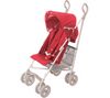 RED CASTLE Buggy Filoo - weißes Chassis, roter Sitz + Universal-Fußsack Coffee