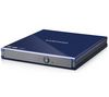 SAMSUNG Externer DVD-Brenner Slim Glossy DVD±RW 8x SE-S084C - Nachtblau + USB-Hub 4 Ports UH-10