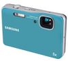 SAMSUNG WP10 - blau + Kompaktes Lederetui 11 x 3,5 x 8 cm + SDHC-Speicherkarte 8 GB