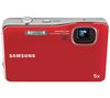 SAMSUNG WP10 - rot + Kompaktes Lederetui 11 x 3,5 x 8 cm + SDHC-Speicherkarte 8 GB