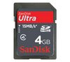 SDHC-Speicherkarte Ultra 4 GB + Speicherkarte SD Ultra II 66X 2 GB