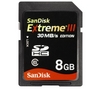 SANDISK Speicherkarte SDHC Extreme III 8 GB