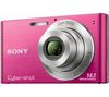 SONY Cyber-shot  DSC-W320 Pink + Etui TNB Schwarz-Pink