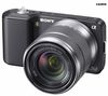 NEX-3K Schwarz + 18 - 55 mm Objektiv + Kameratasche für Bridgekameras 13 X 11 X 10 CM + SDHC-Speicherkarte Premium 32 GB 60x + Lithium-ion Akku NPF-W50 P/NEX