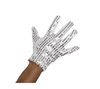 Weißer Pailletten-Handschuh