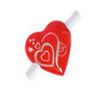 TEAZE AND PLEASE Heart Message Magnet