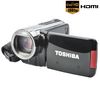 TOSHIBA High Definition Camcorder Camileo X100 + Lithium-Akku PX1657E-1BRS + SDHC-Speicherkarte 4 GB + HDMi Kabelstecker/HDMi Ministecker männlich (2m)